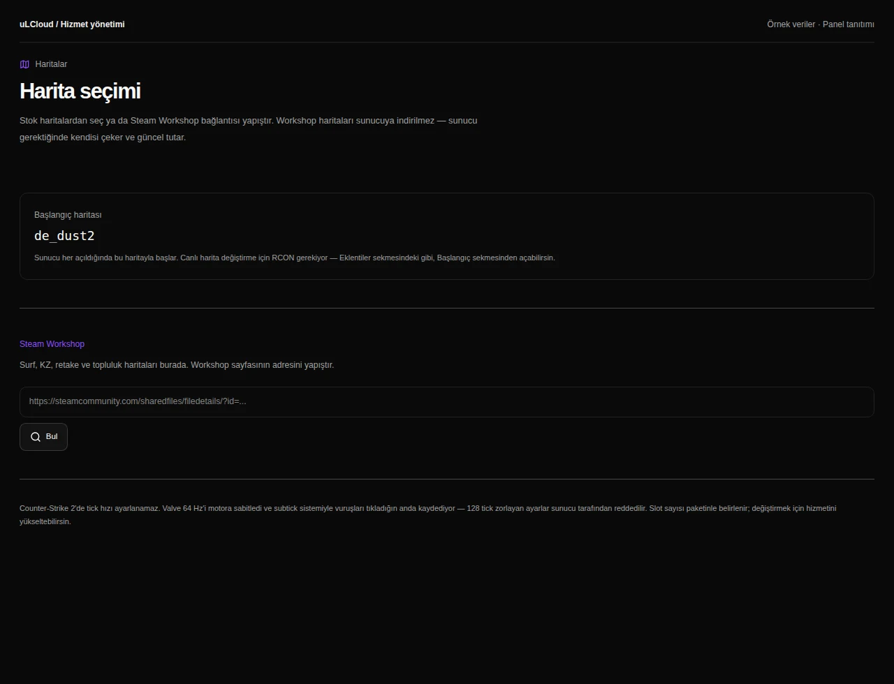 Counter-Strike 2 — CS2 maps. Actual panel design · Sample data · Available features depend on your plan.