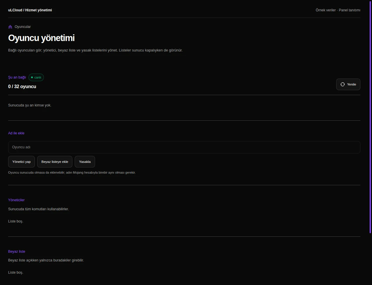 Minecraft — Minecraft players. Originales Paneldesign · Beispieldaten · Funktionen abhängig vom Tarif.