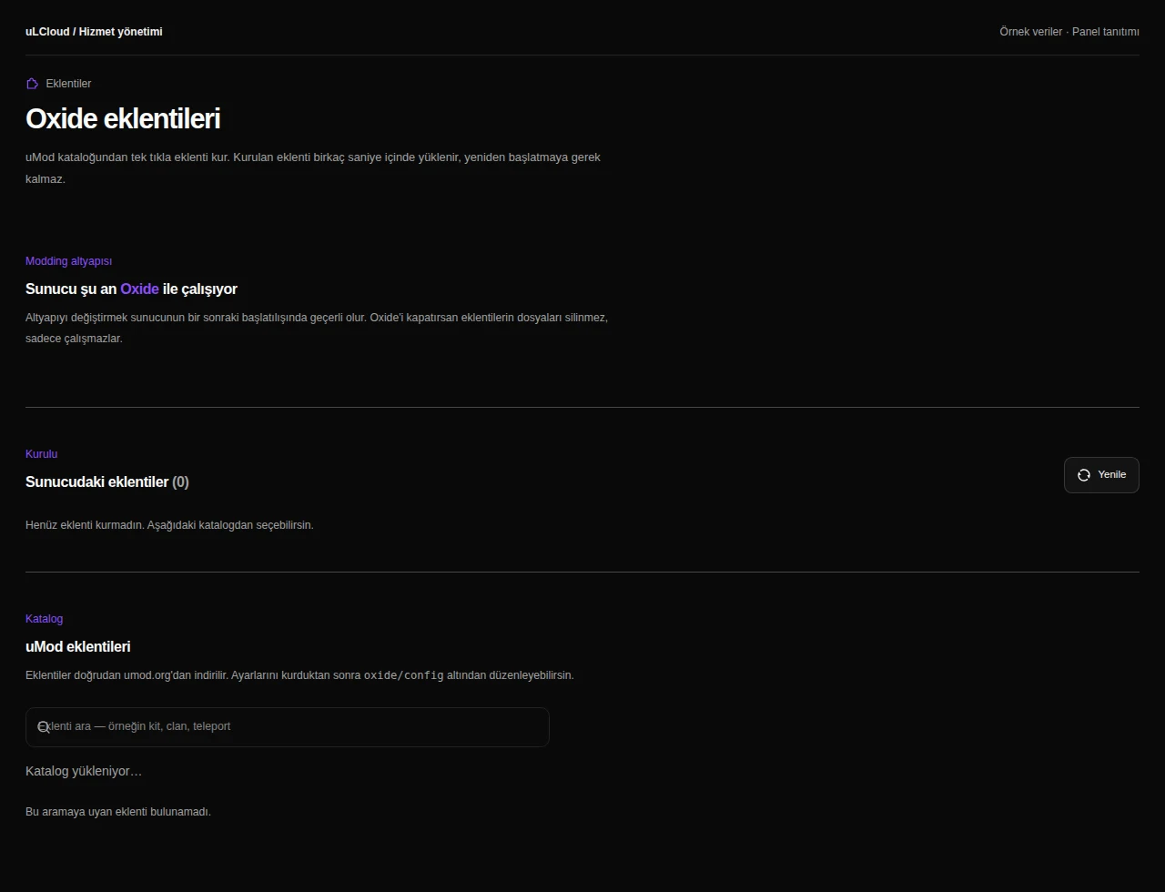 Rust — Rust plugins. Actual panel design · Sample data · Available features depend on your plan.