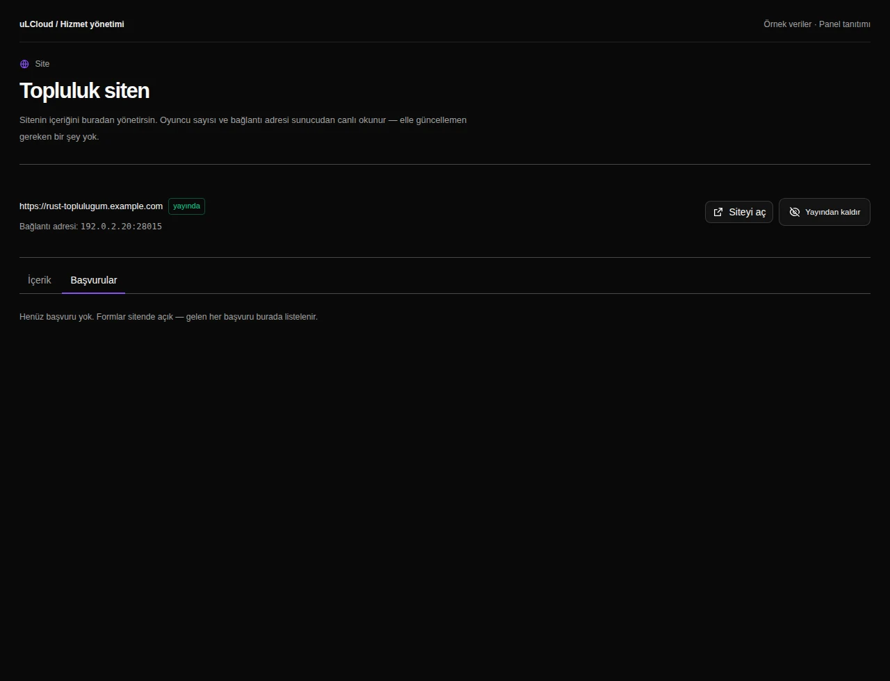 Rust — Community applications. Actual panel design · Sample data · Available features depend on your plan.